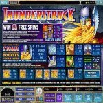 thunderstruck paytable