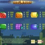 reel rush paytable